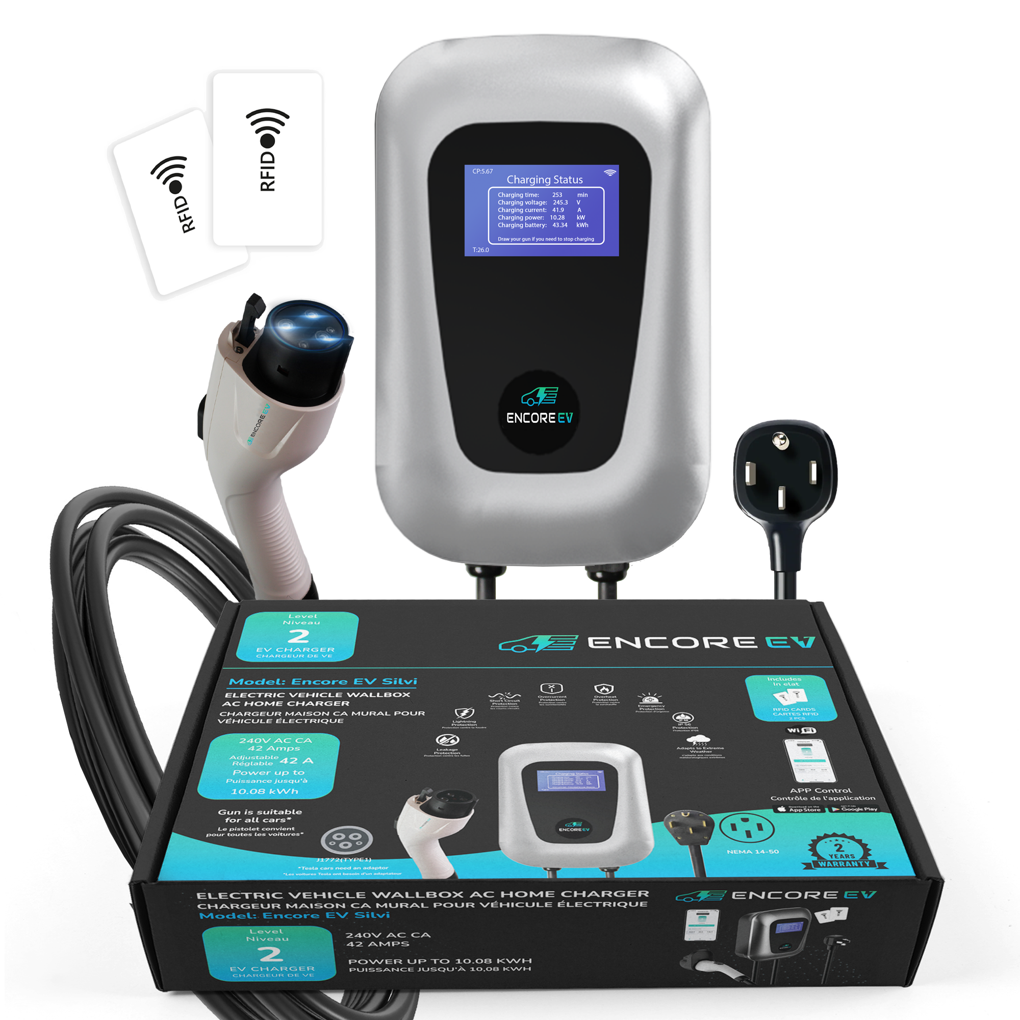 Encore EV Silvi 42A Level 2 EV Charger 9.6 kW